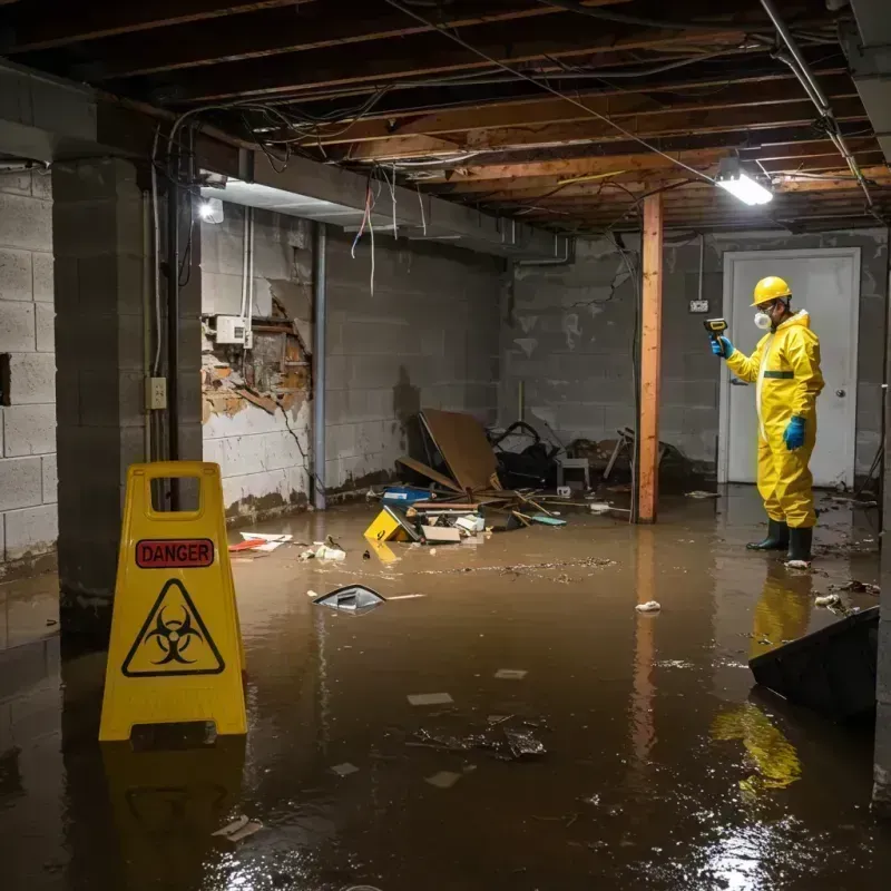 Flooded Basement Electrical Hazard in Plainsboro Center, NJ Property